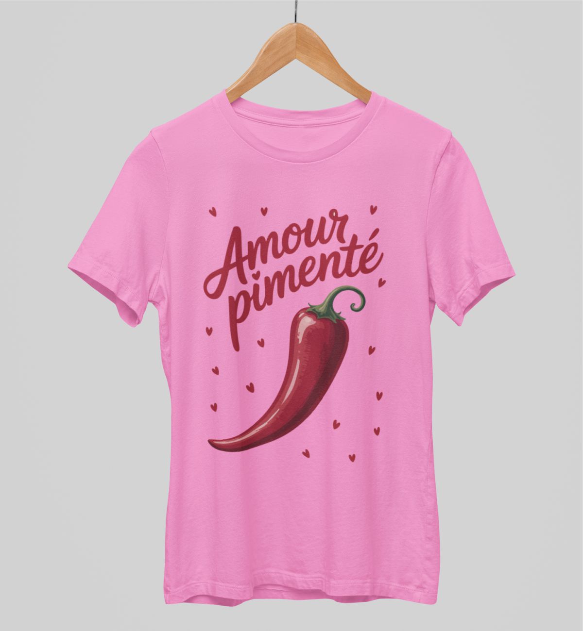 Rozā UNISEX krekli "Spicy love"
