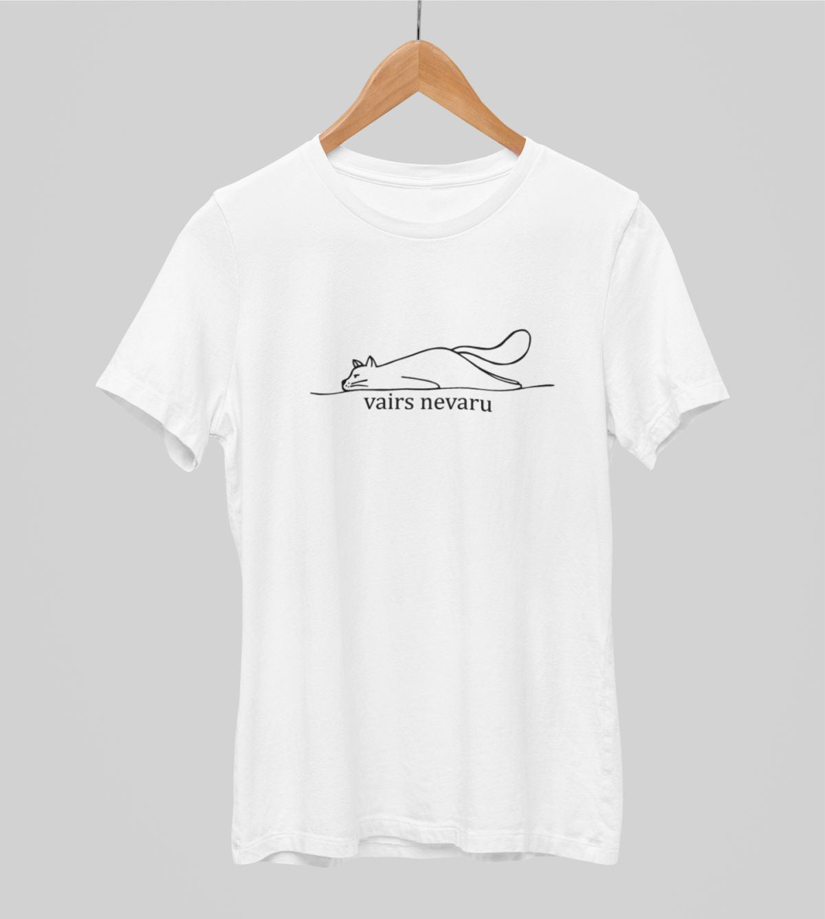 Balti UNISEX krekli "Vairs nevaru"