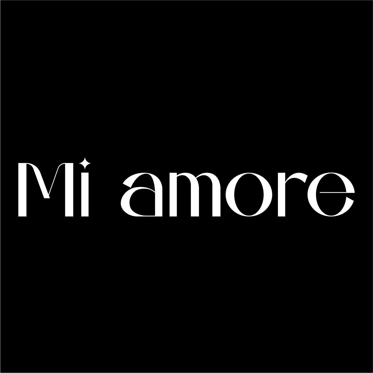 Melns UNISEX krekli "Mi amore"