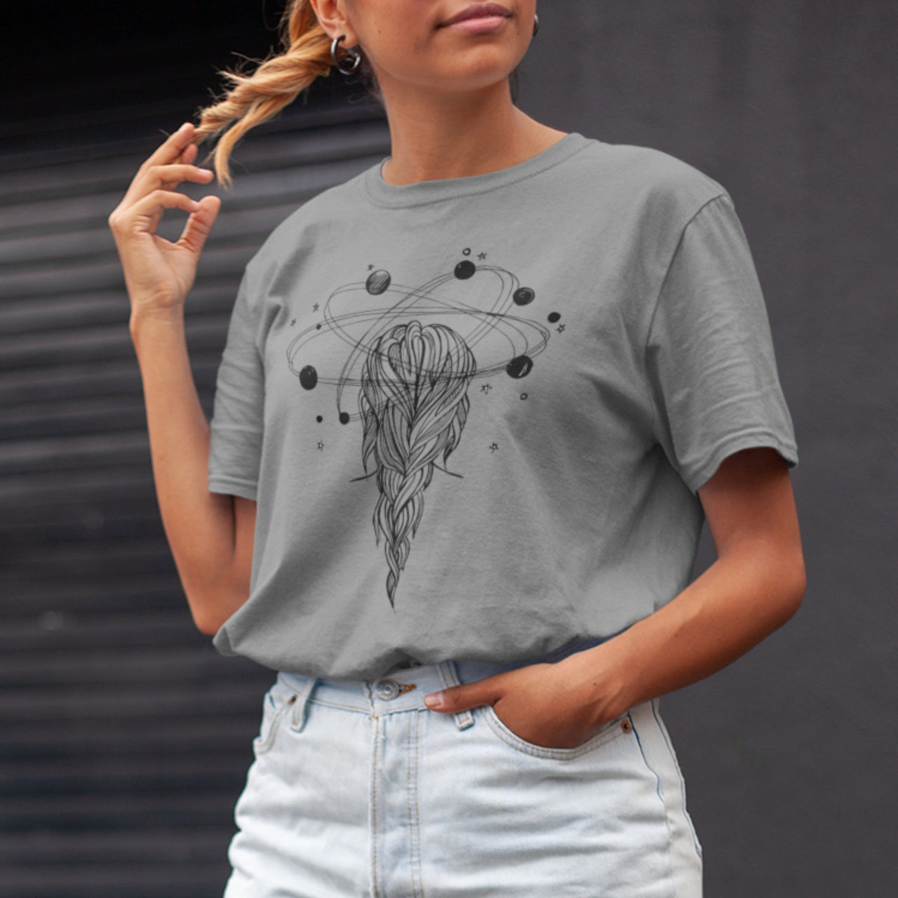 Pelēks melanžs UNISEX T-krekls Sapņotājs
