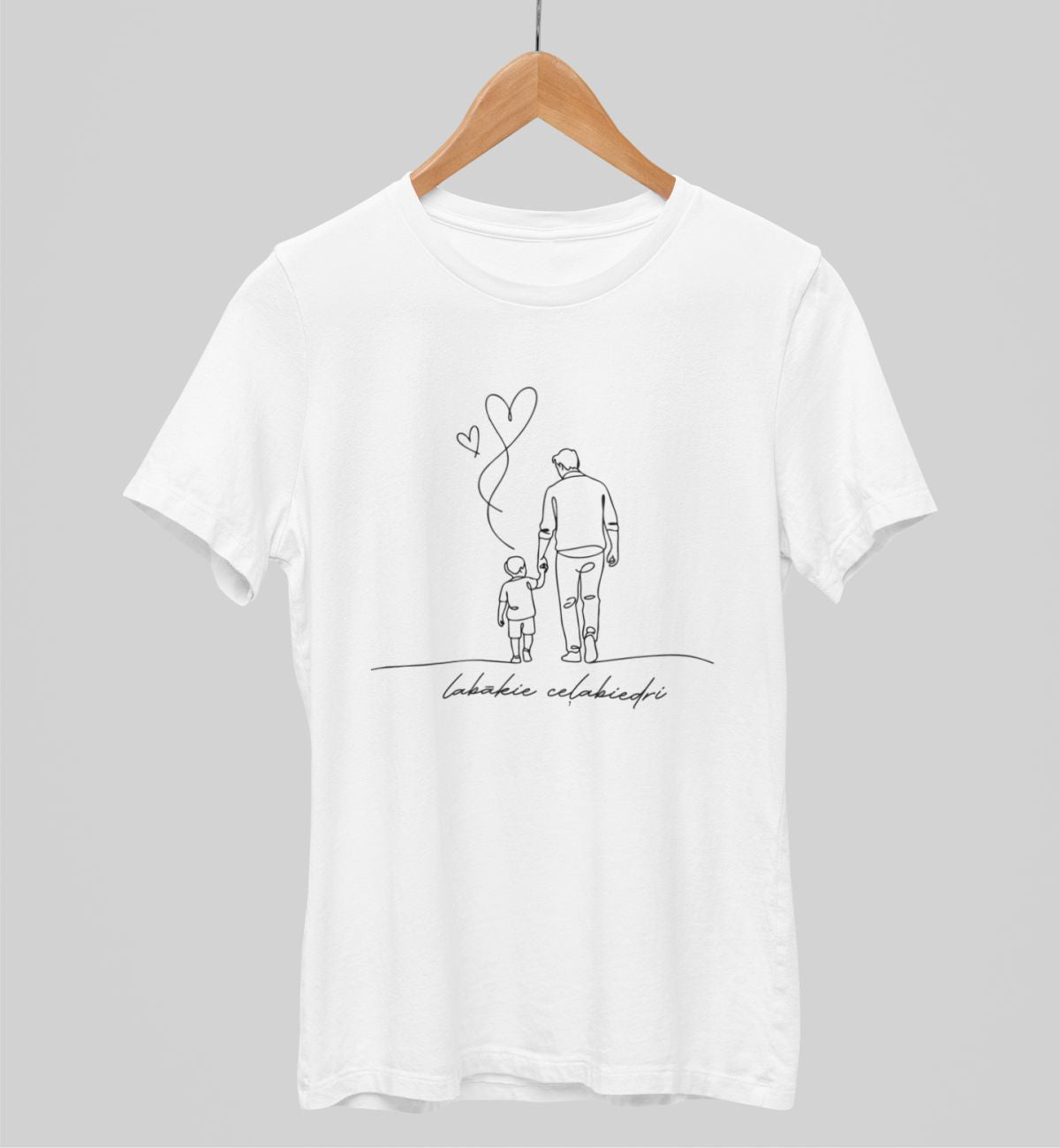 Balts UNISEX krekli "Kopīgs ceļš"