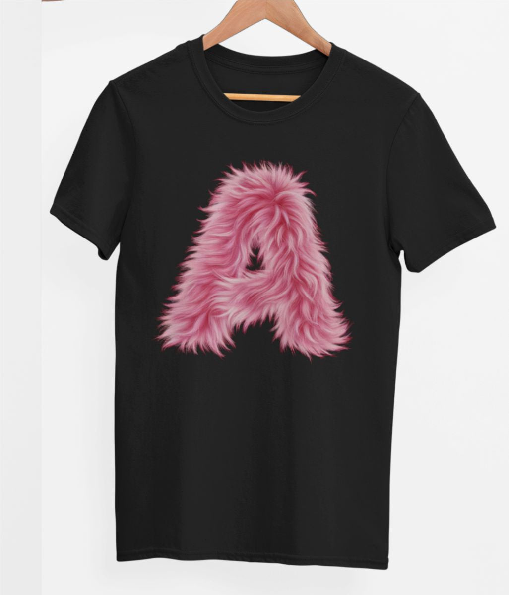 Melni UNISEX T-krekli "A burts"
