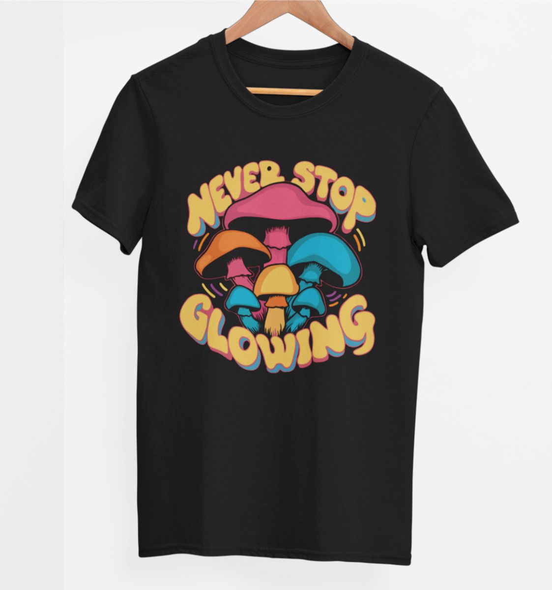 Melni UNISEX krekli "Never stop glowing"