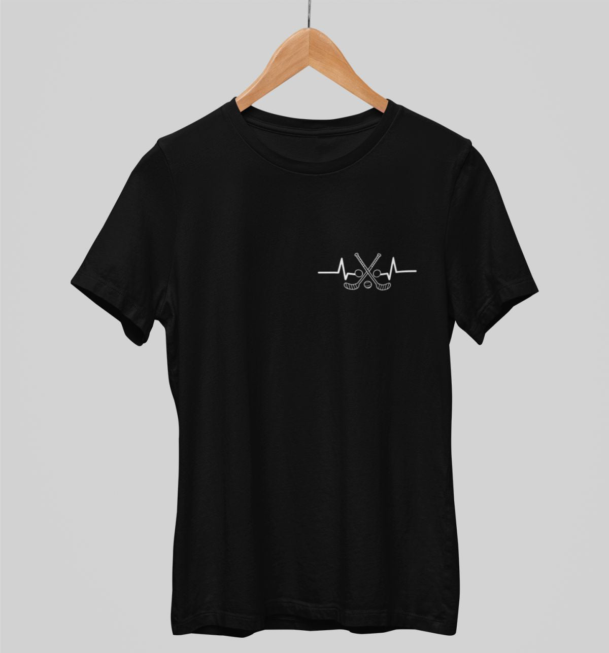 Melni unisex krekli "Hokejs manā sirdī"