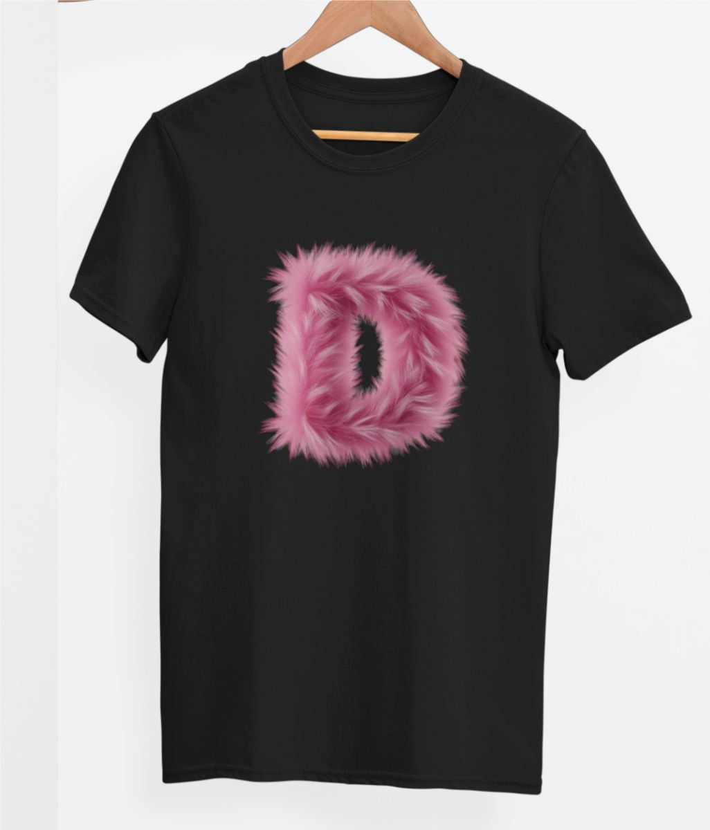 Melni UNISEX T-krekli "D burts"