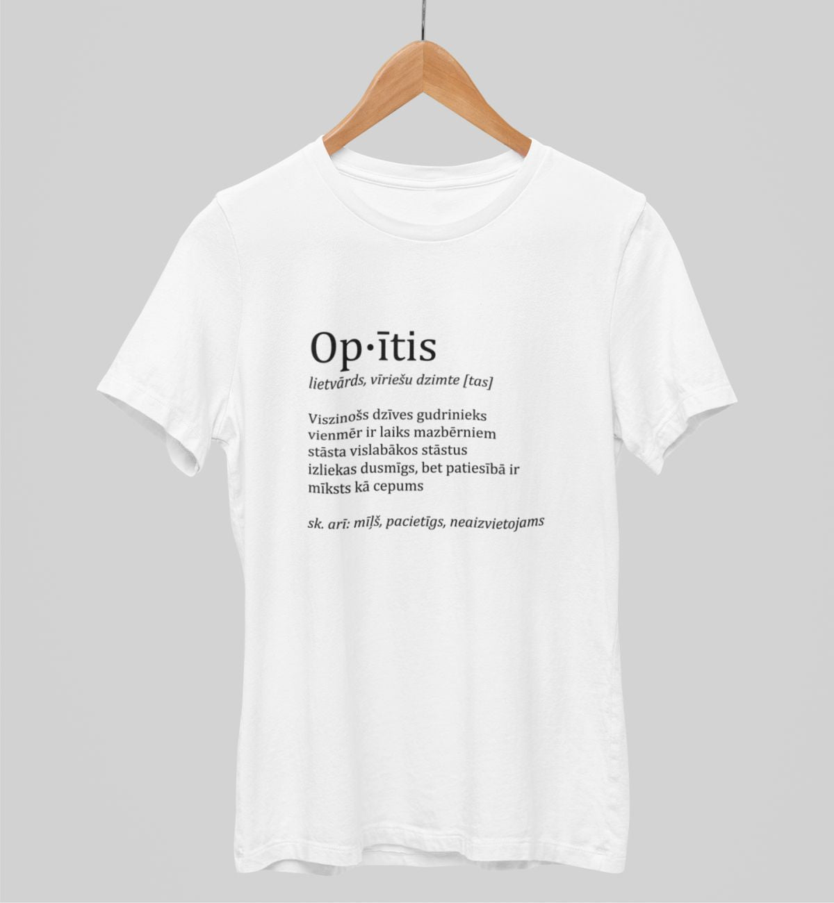 Balts UNISEX krekli "Opīša apraksts"