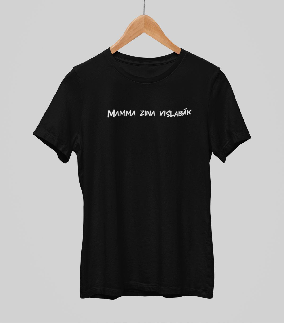 Melni UNISEX krekli  "Mamma zina vislabāk"