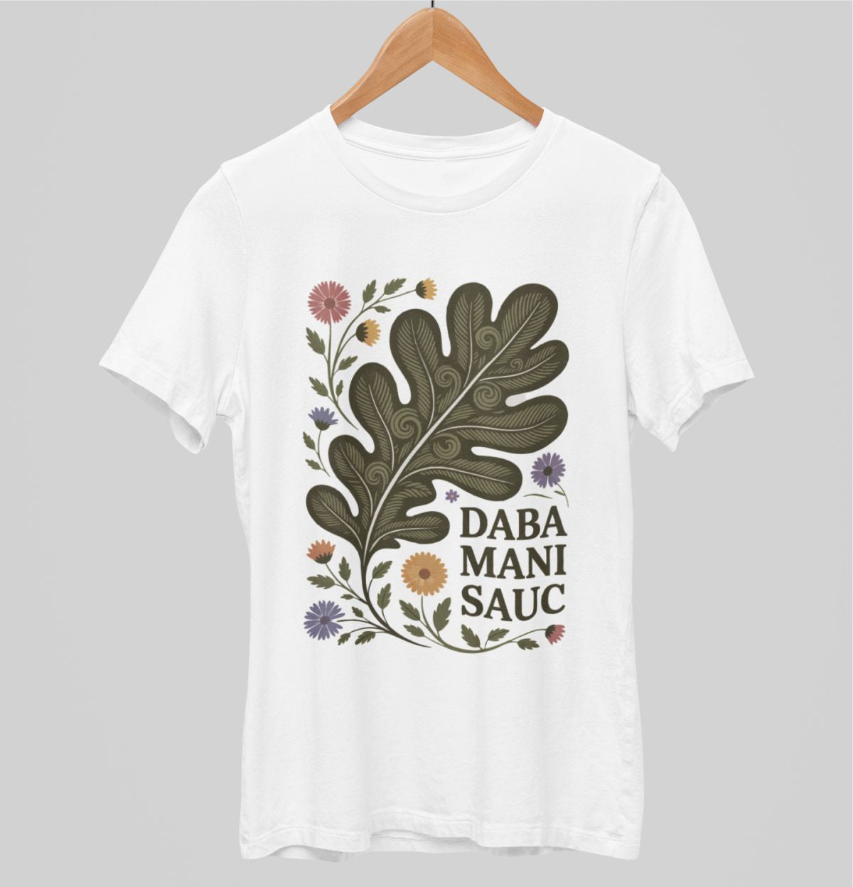 Balts UNISEX krekli "Daba mani sauc"