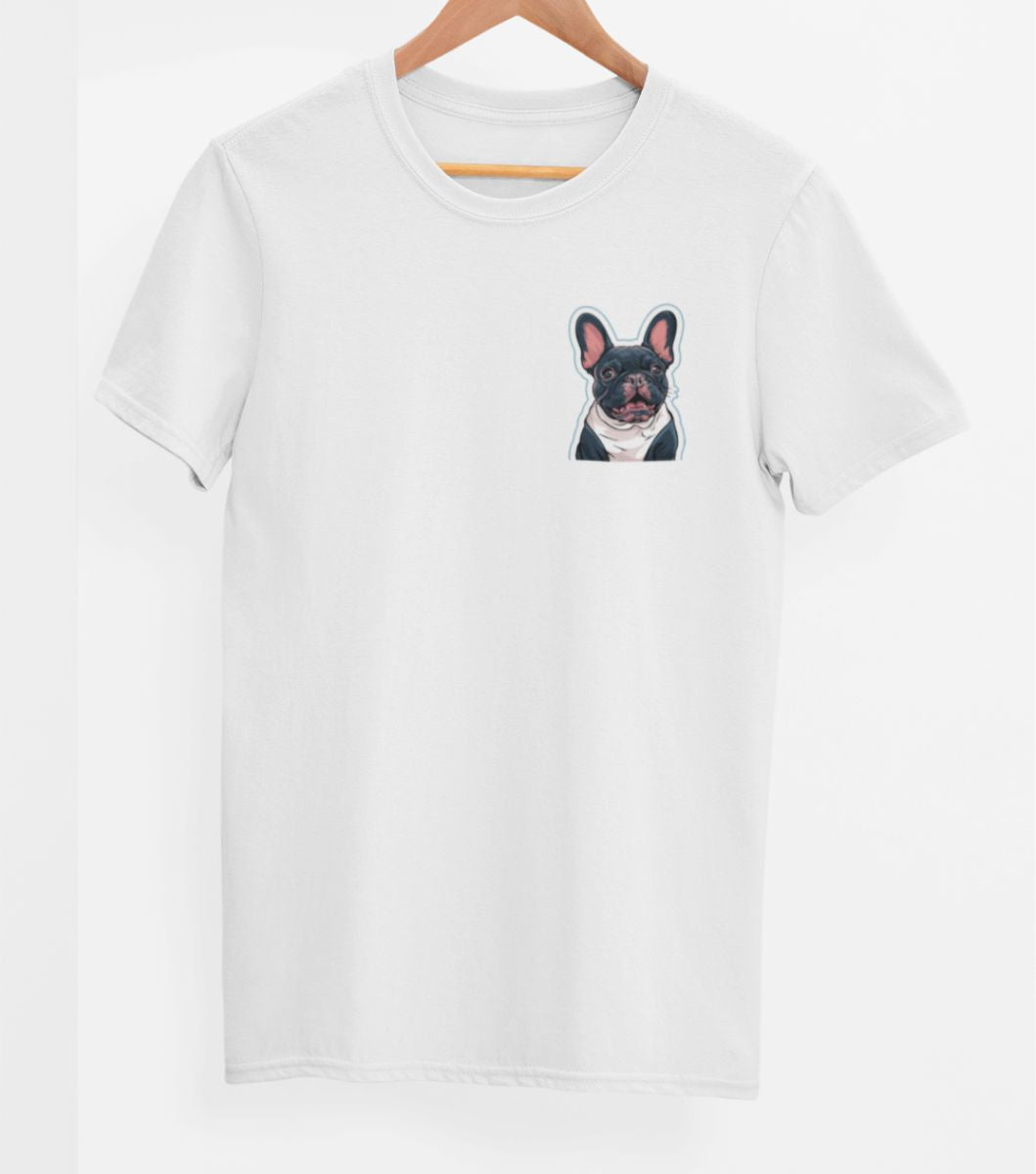 Balts UNISEX krekli "Franču buldogs"