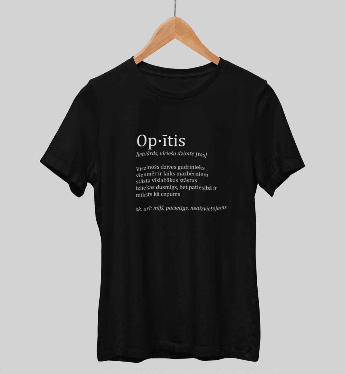 Melni unisex krekli "Opīša apraksts"
