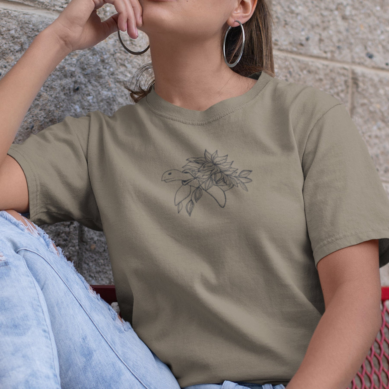 Haki UNISEX T-krekls Bruņurupucis