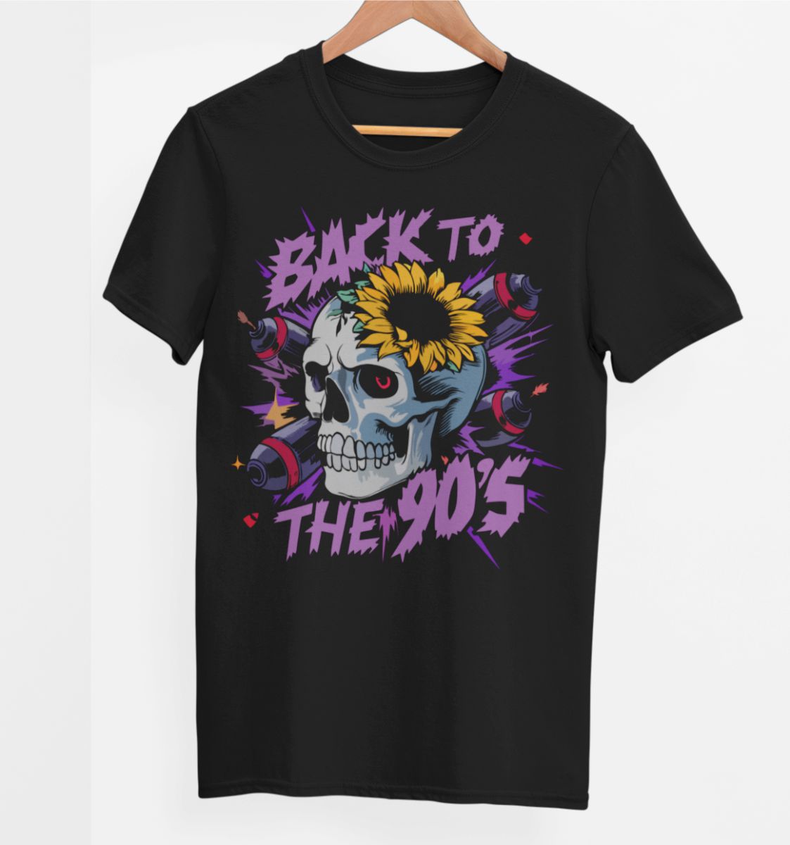 Melni UNISEX krekli "Back to the 90's"