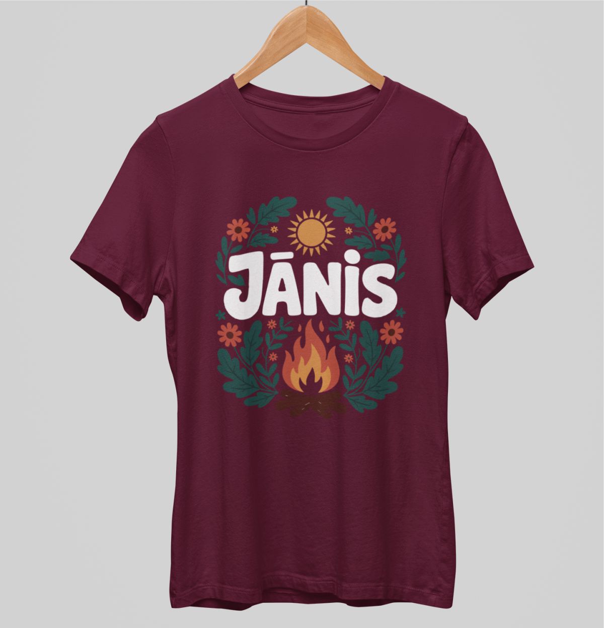 Bordo krāsas uniseksa "Jānis"