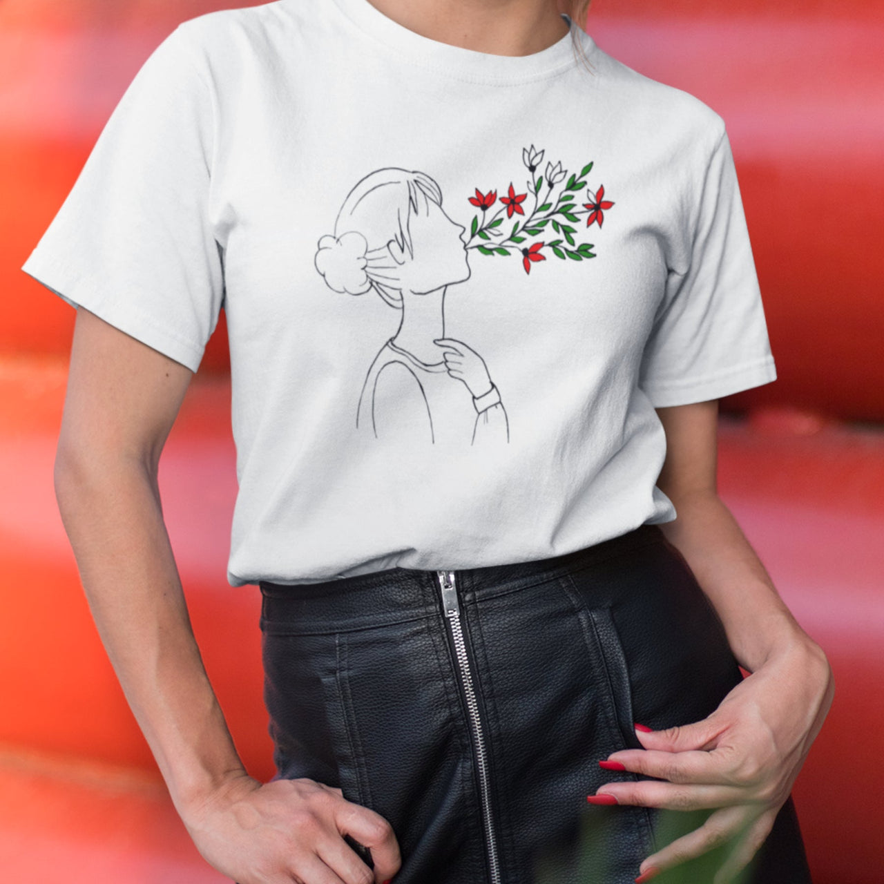 Balts UNISEX T-krekls Elpošana