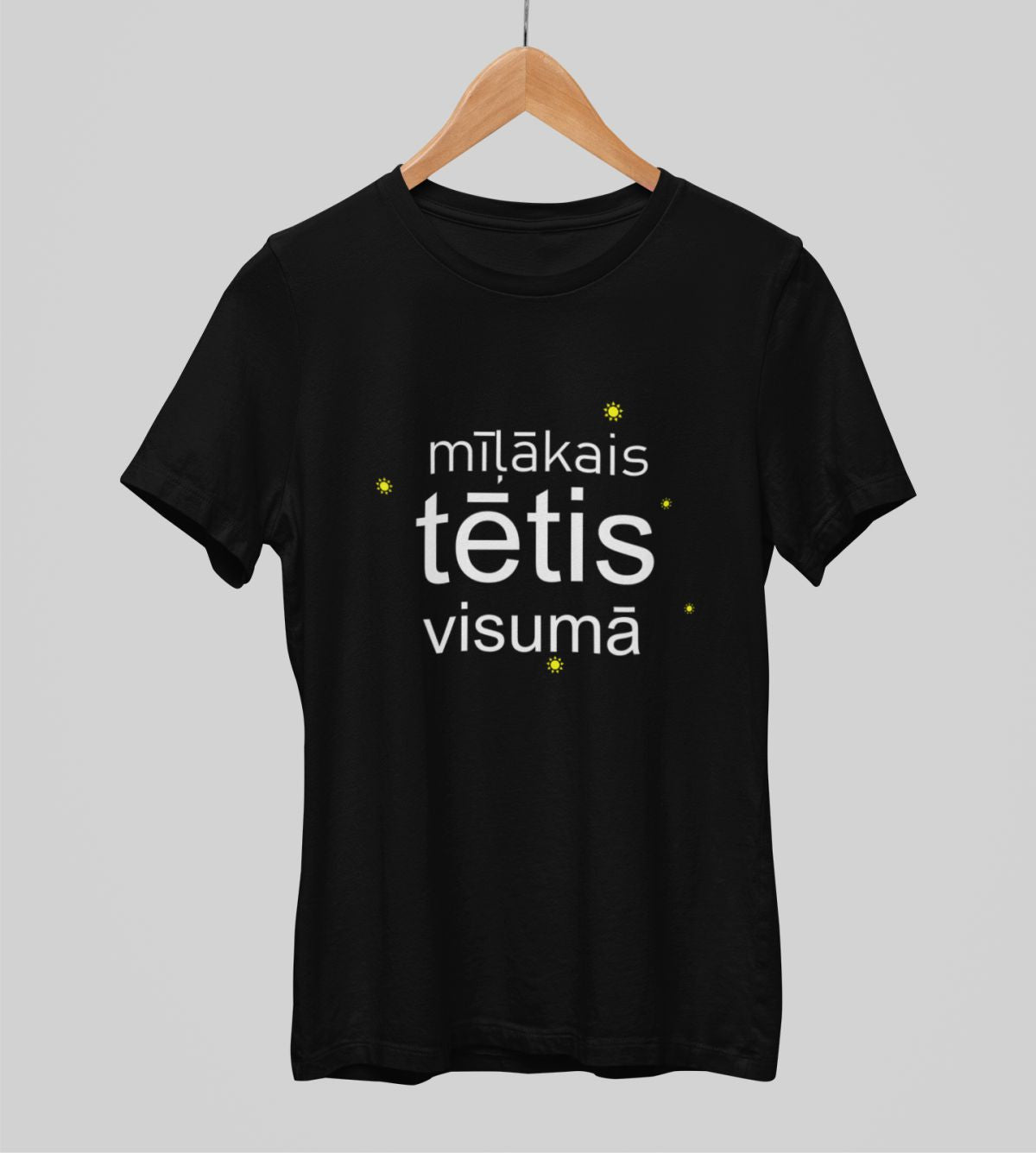 Melni unisex krekli "Mīļākais tētis visumā"