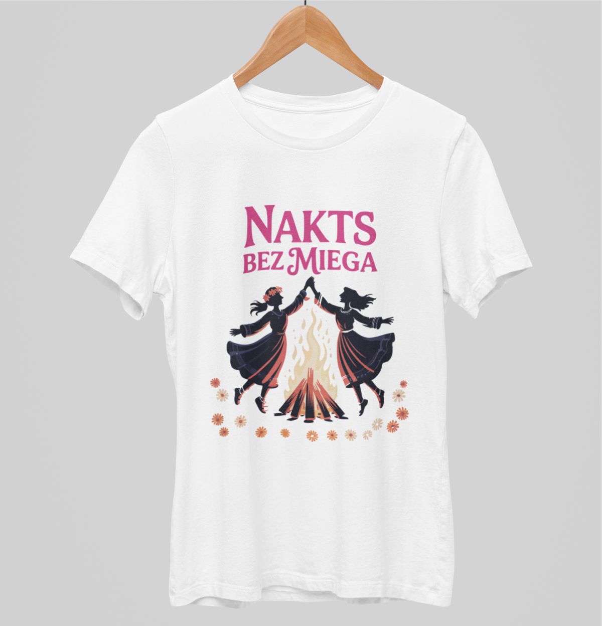 Balts UNISEX krekli "Nakts bez miega"