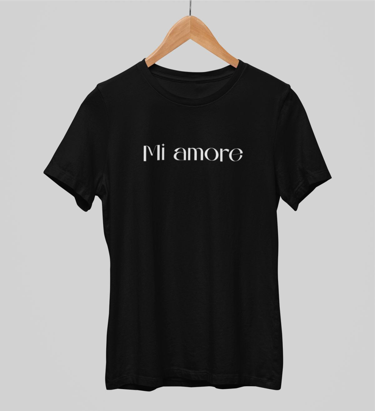 Melns UNISEX krekli "Mi amore"
