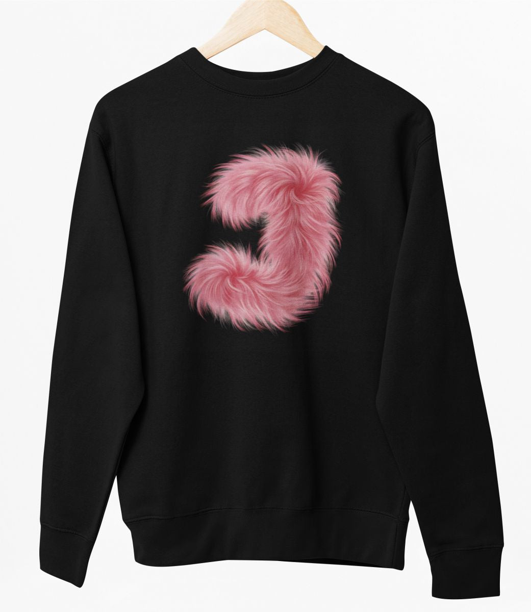 Melns UNISEX džemperis bez kapuces "J burts"