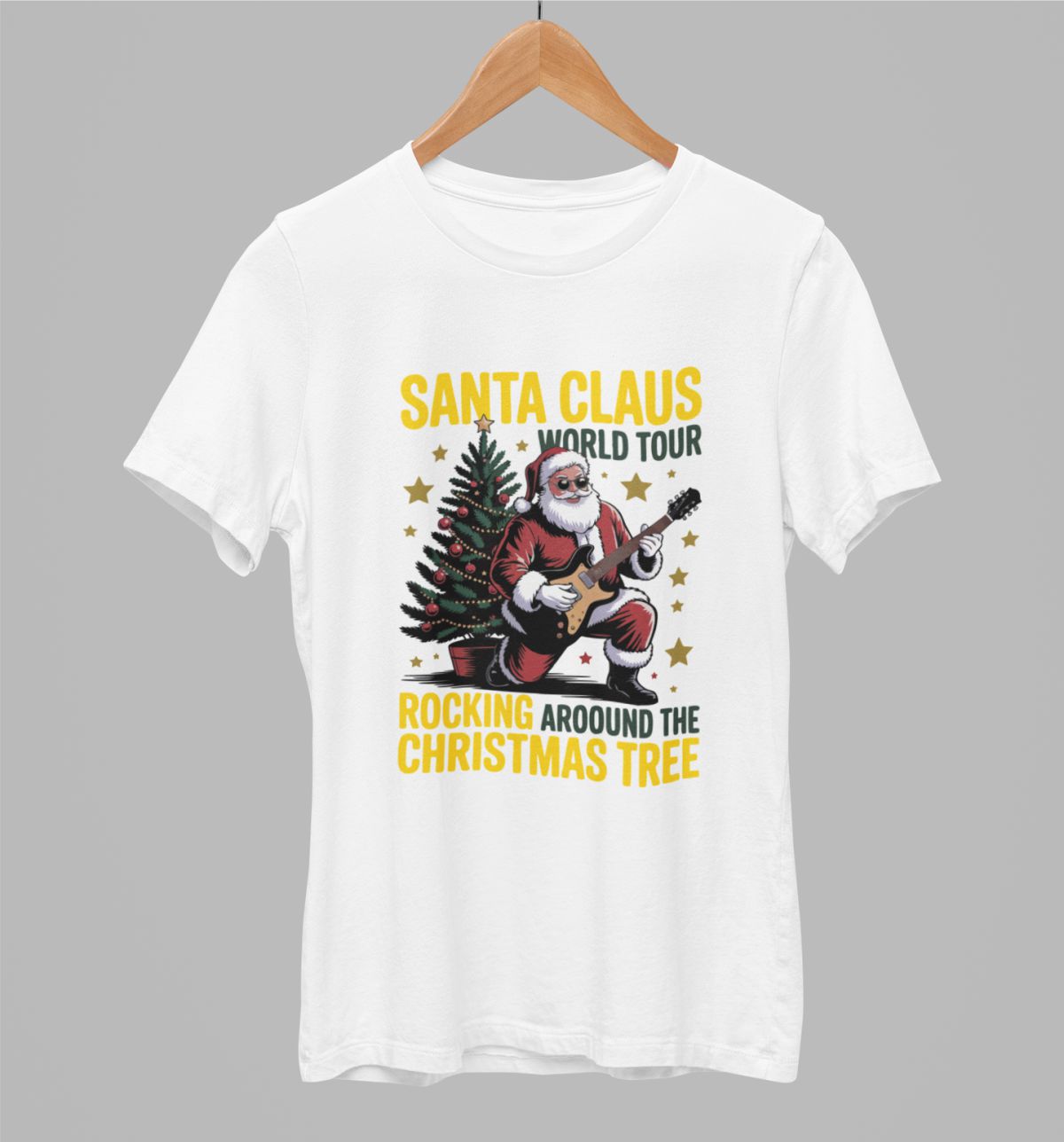 Balti uniseksa T-krekli "Santa Claus world tour"