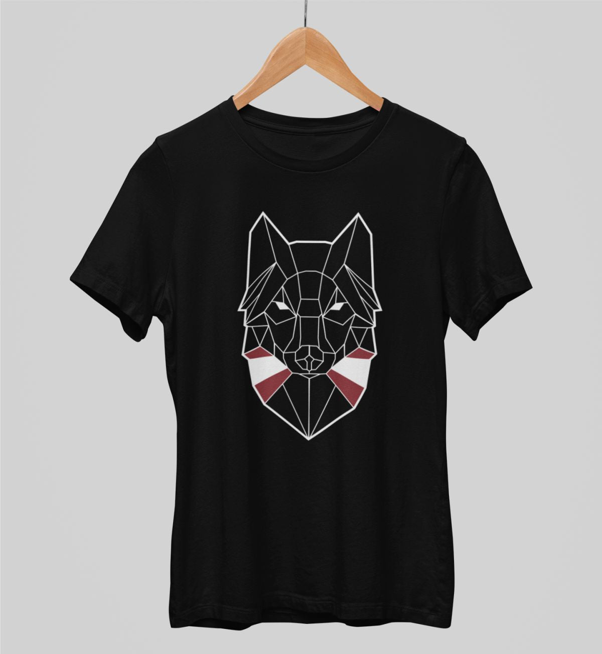 Melni UNISEX krekli "Latvijas vilks"