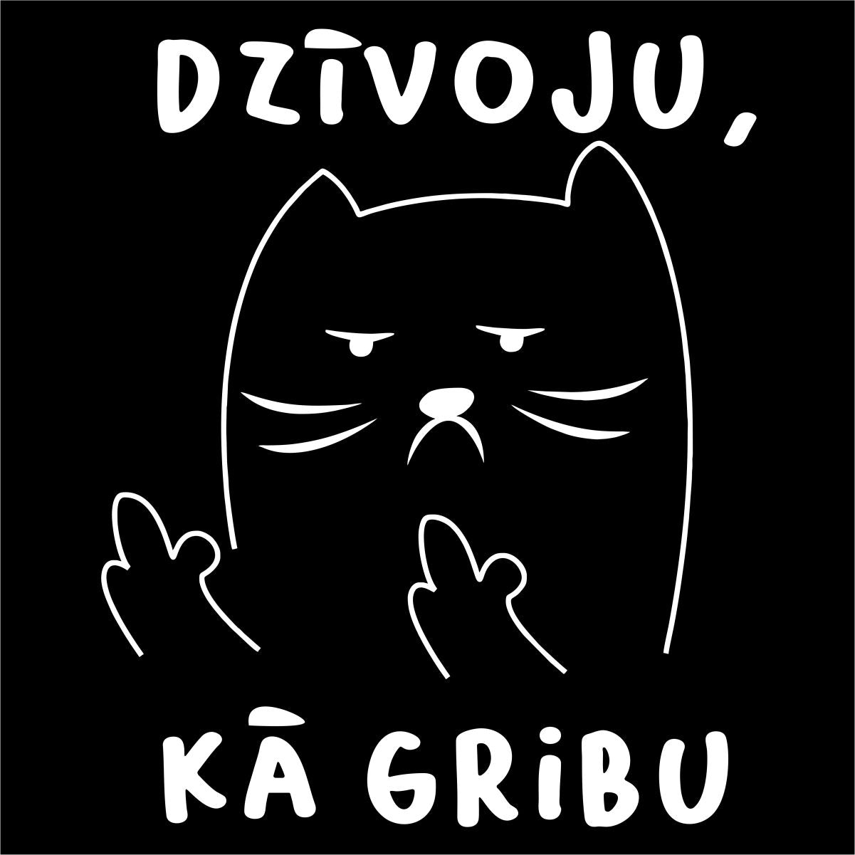 Melni UNISEX krekli "Dzīvoju, kā gribu"