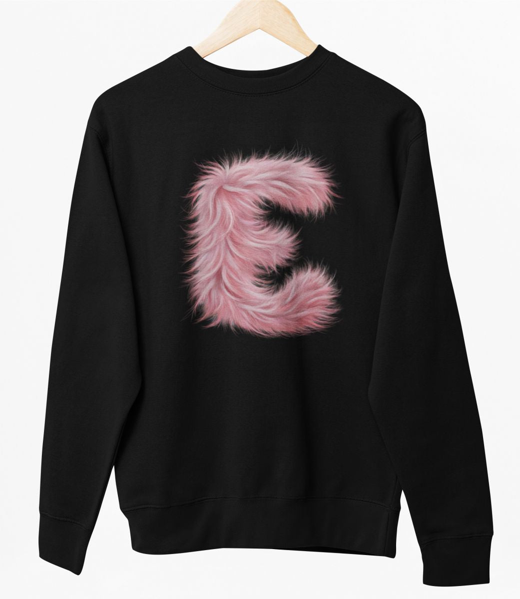 Melns UNISEX džemperis bez kapuces "E burts"