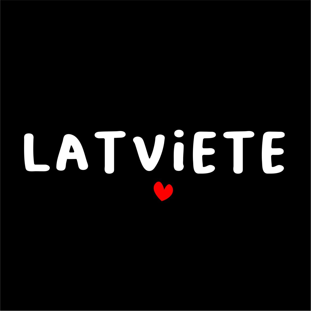 Melns UNISEX džemperis bez kapuces "Latviete"