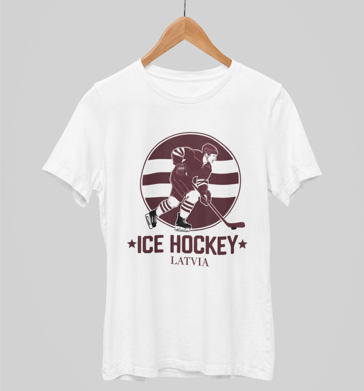 Balts UNISEX krekli "Ice hockey"
