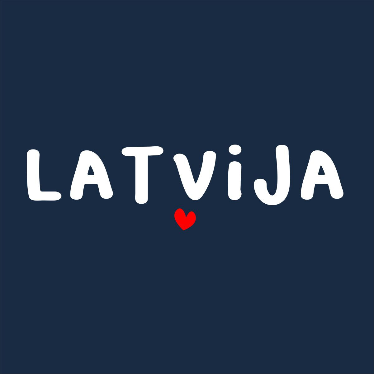 Zils UNISEX džemperis bez kapuces "Latvija"