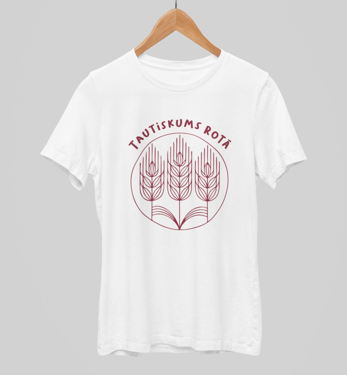 Balts UNISEX krekli "Tautiskums rotā"