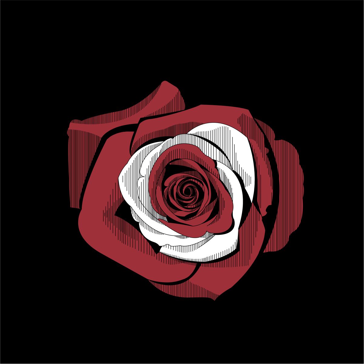 Melni UNISEX krekli "Latvijas roze"