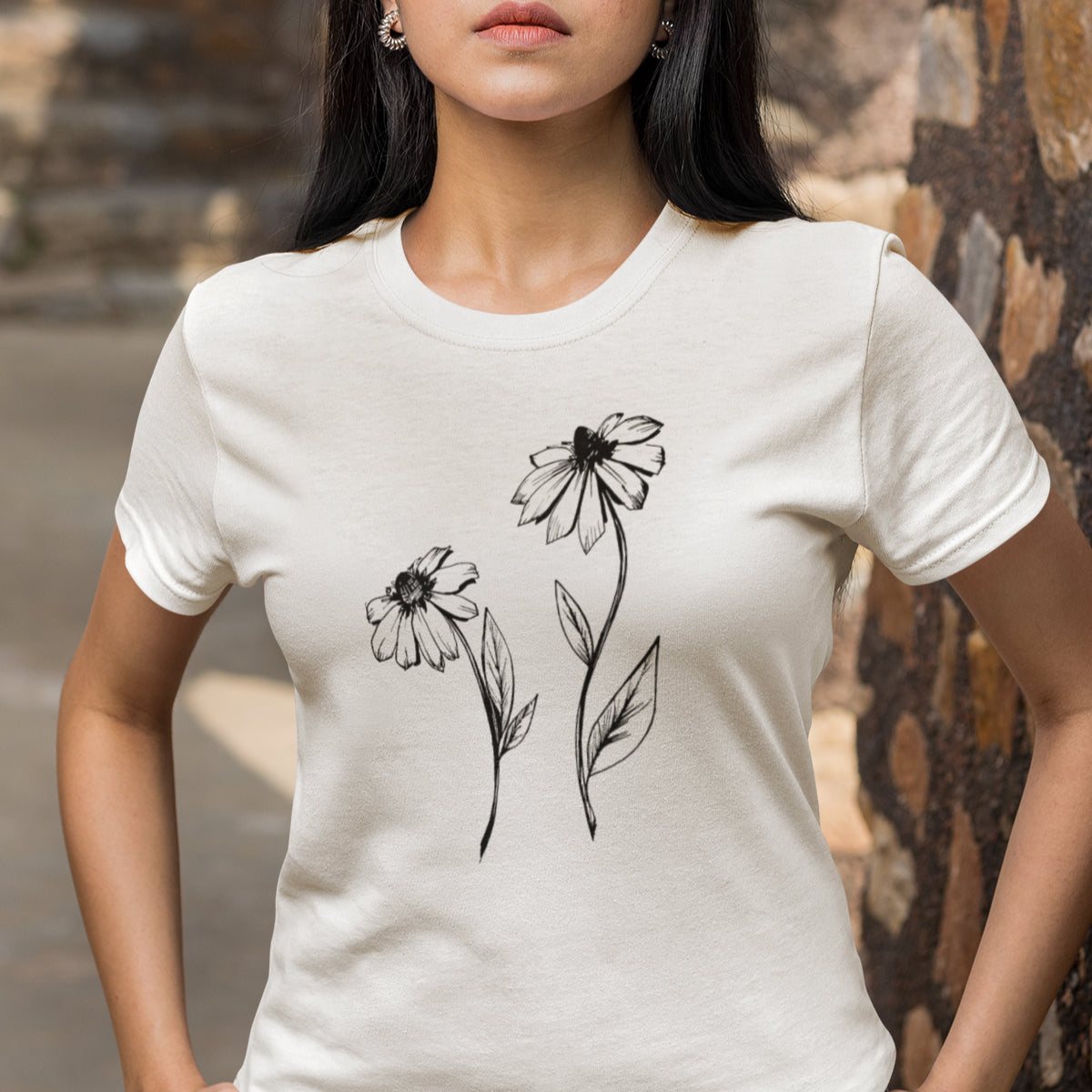 Balts UNISEX T-krekls Asteres