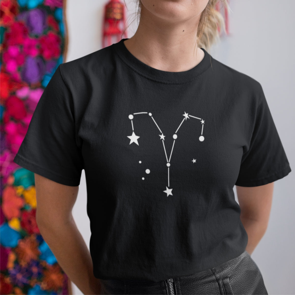 Melns UNISEX T-krekls Zodiaks Auns