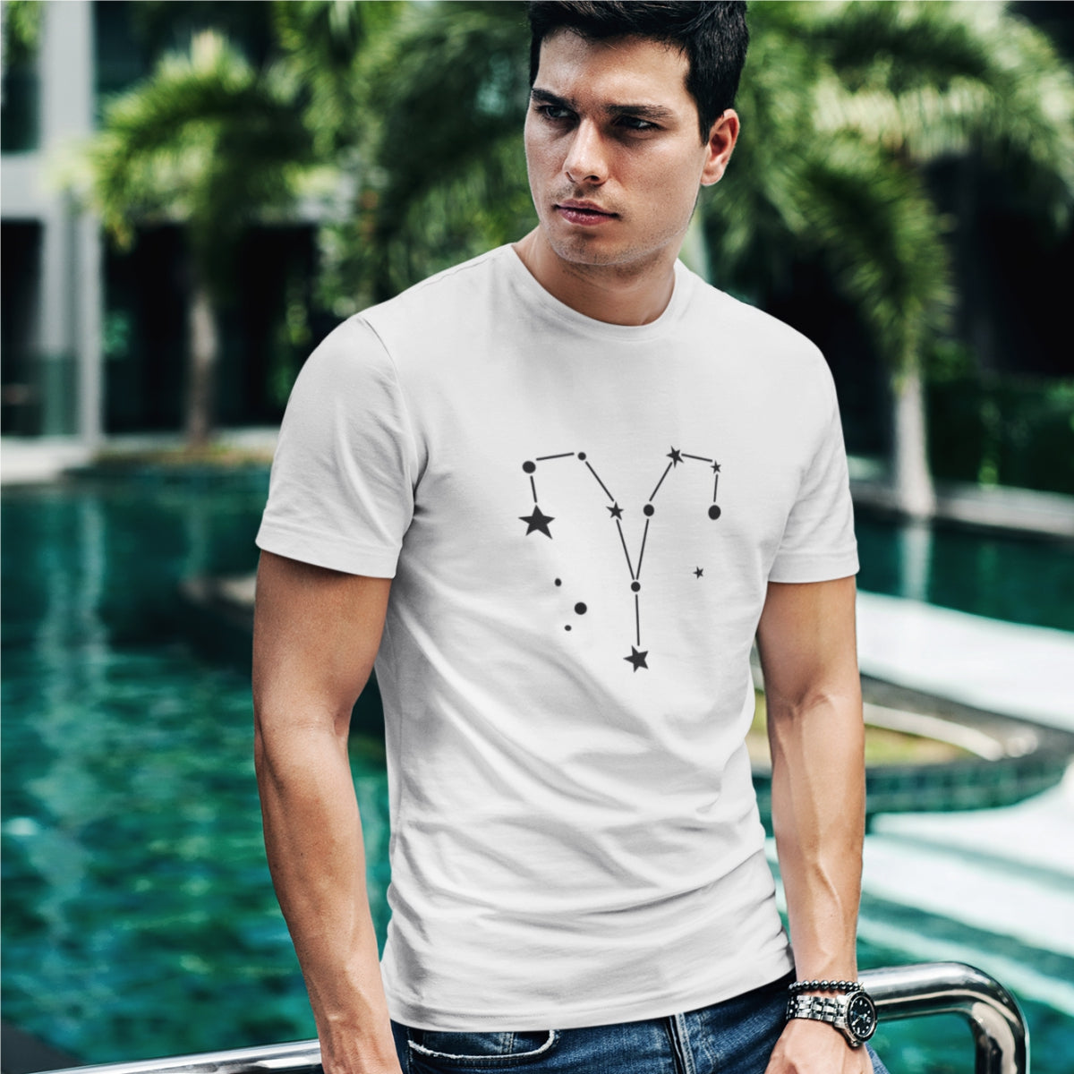Balts UNISEX T-krekls Zodiaks Auns