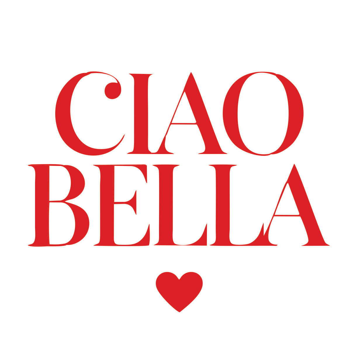 Balts UNISEX džemperis bez kapuces "CIAO BELLA"