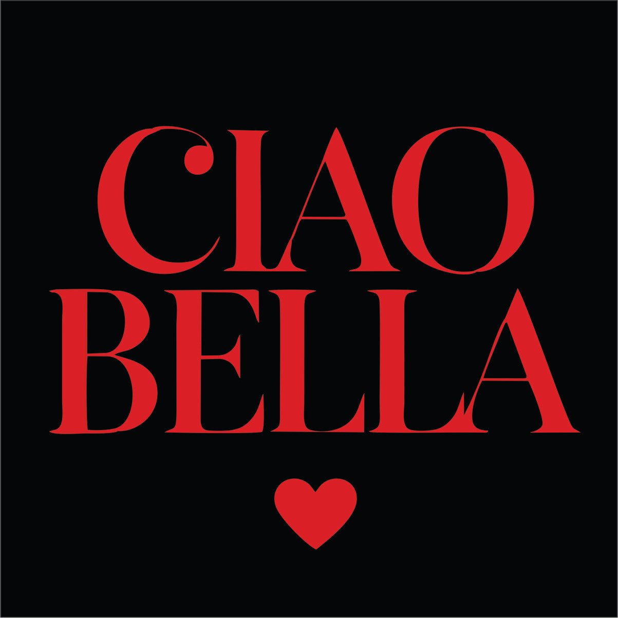 Melni UNISEX krekli "CIAO BELLA"