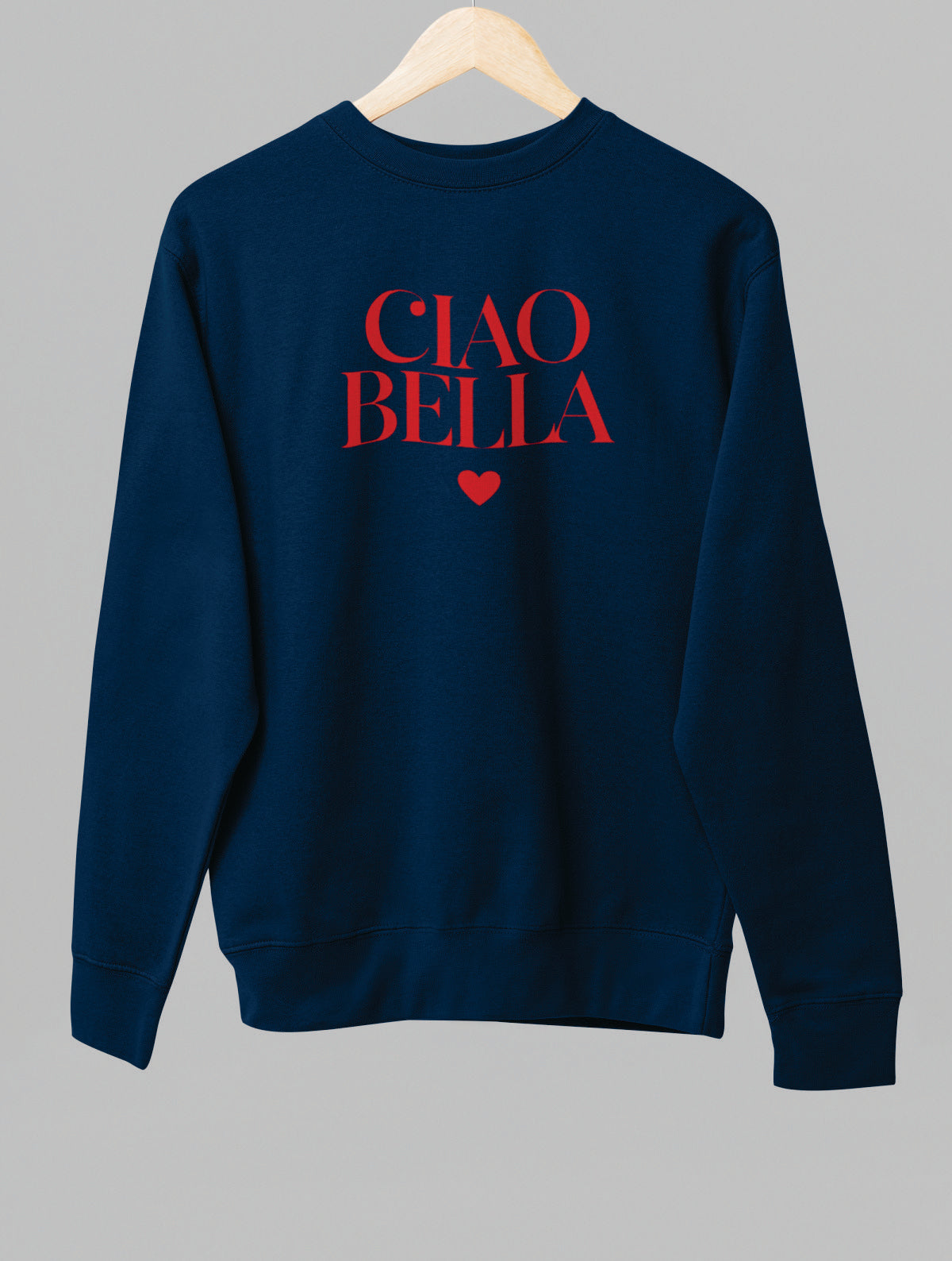 Zils UNISEX džemperis bez kapuces "CIAO BELLA"