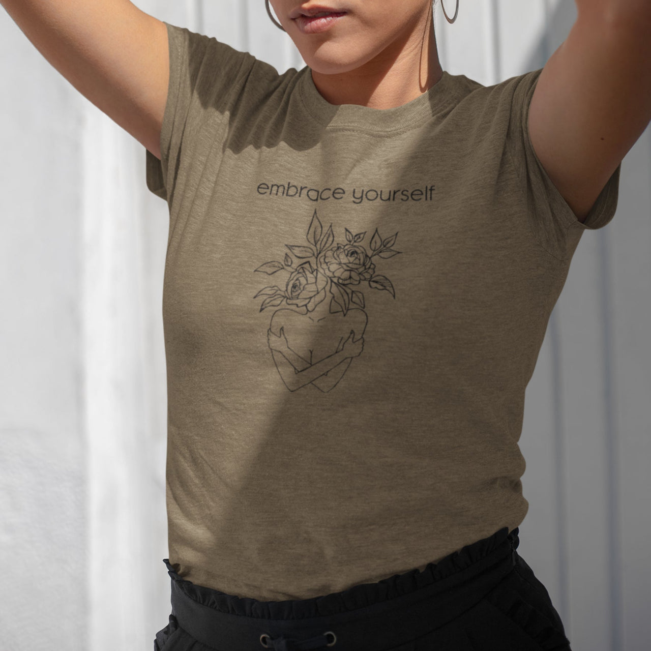 Haki UNISEX T-krekls Pieņem sevi