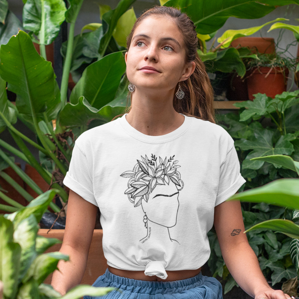 Balts UNISEX T-krekls Frīda