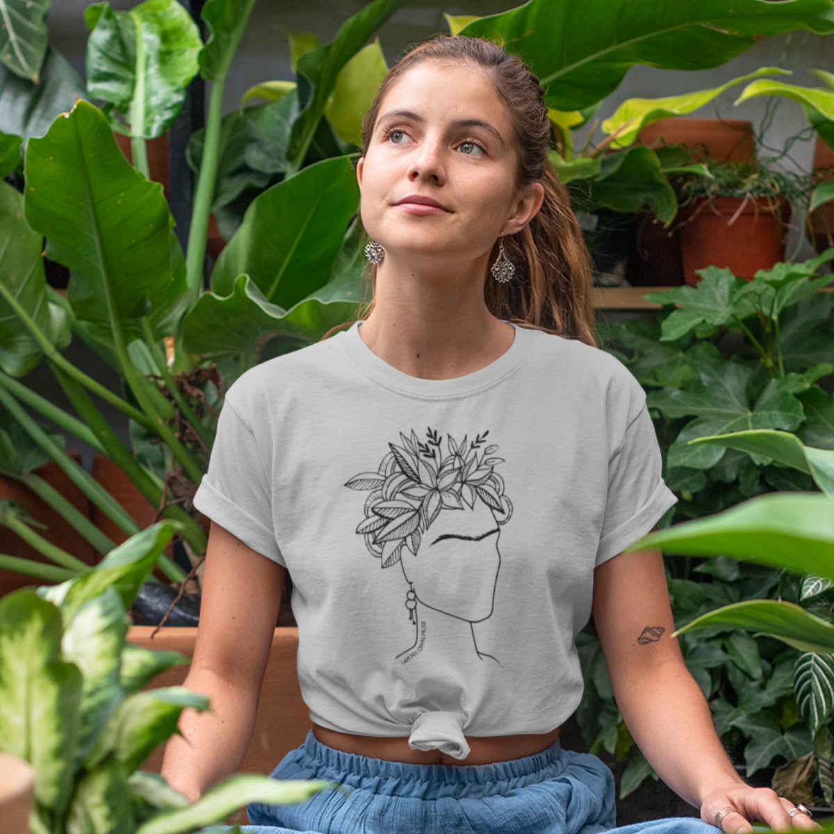 Pelēks melanžs UNISEX T-krekls Frīda