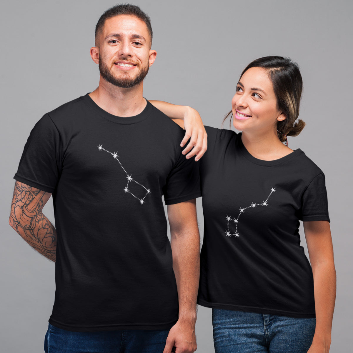 Melni unisex krekli pāriem "Lielais lācis"