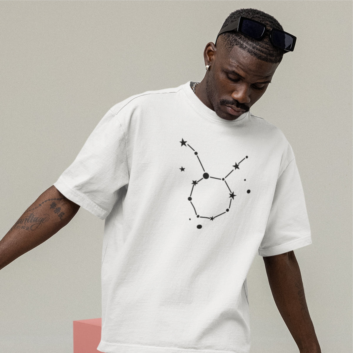 Balts UNISEX T-krekls Zodiaks Vērsis