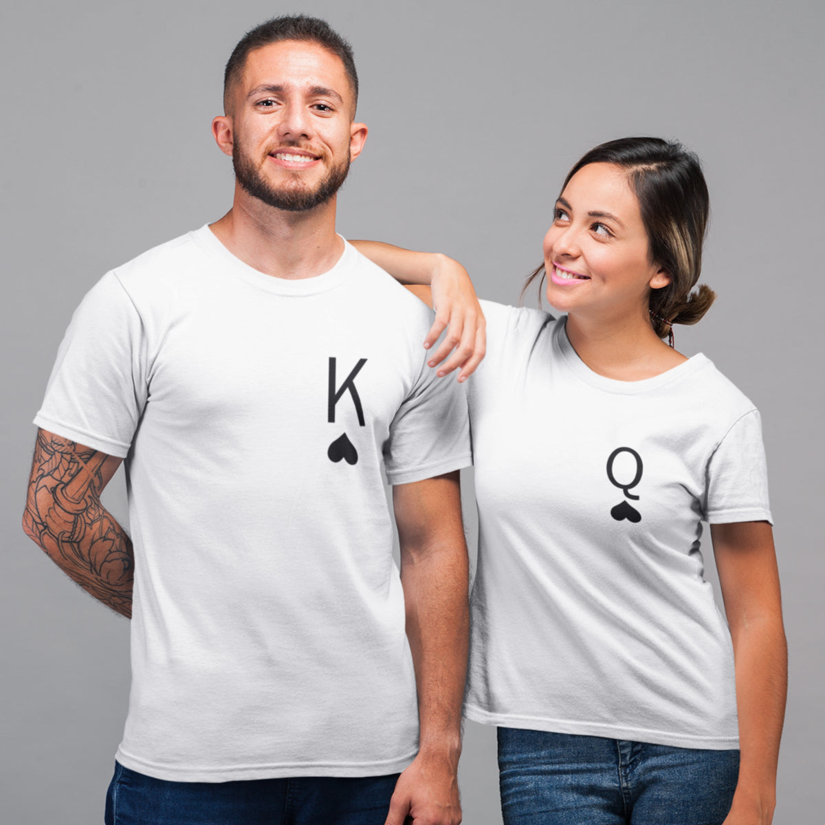 Balti unisex krekli pāriem "Vīnu karaļi"