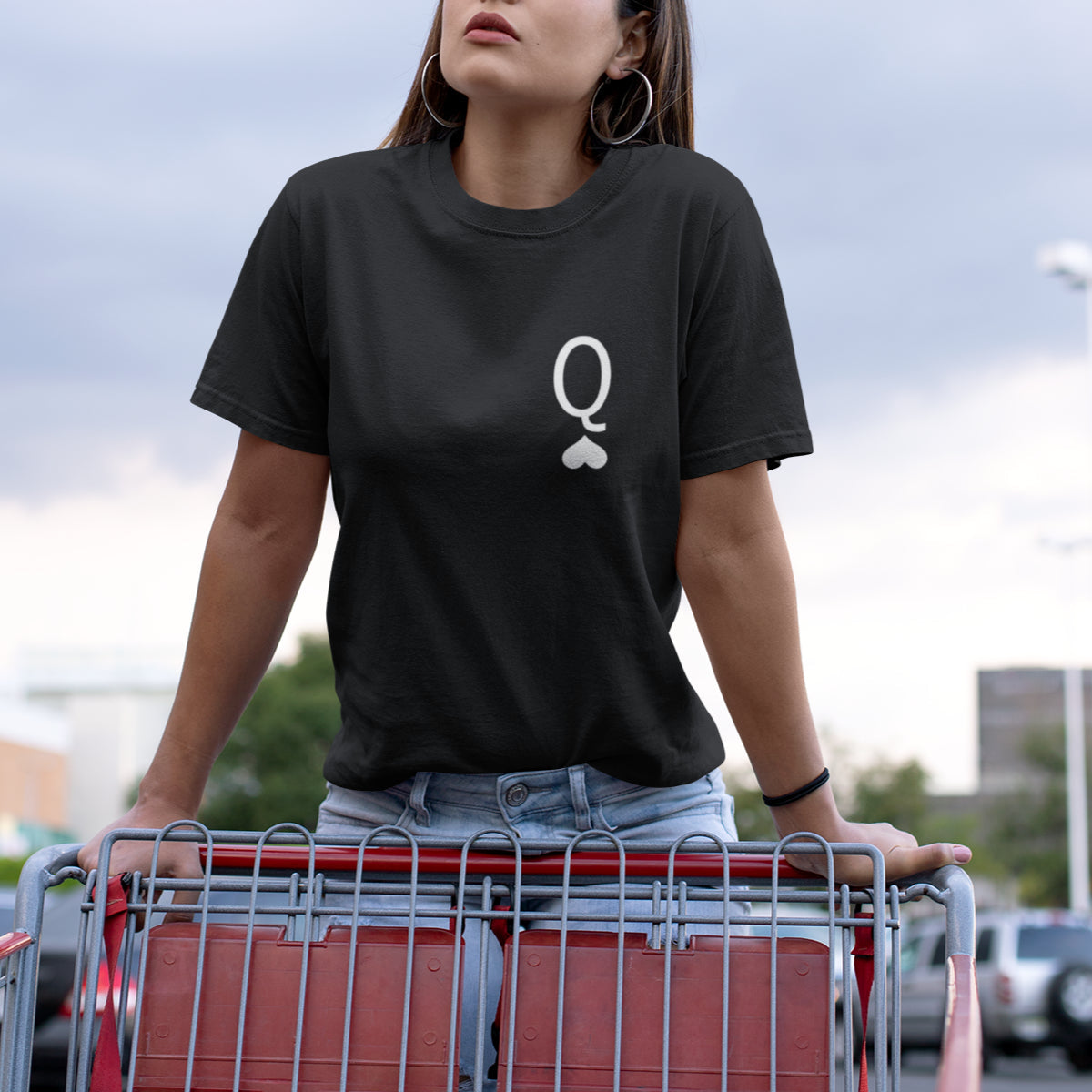 Melni unisex krekli pāriem "Sirds karaļi"