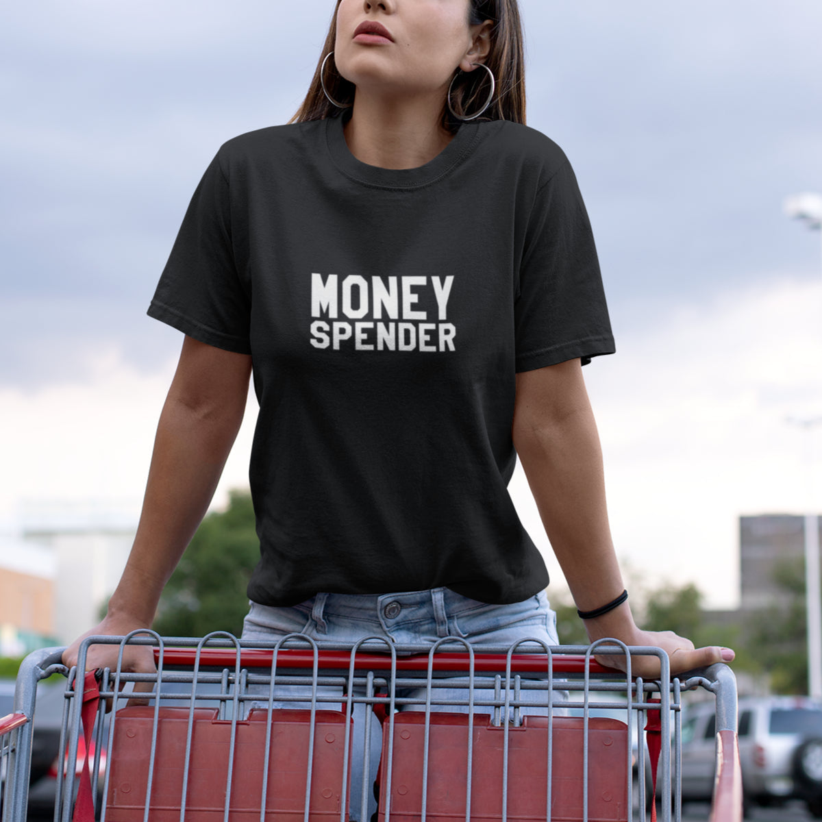 Melni unisex krekli pāriem "Naudas taisītājs un tērētājs"