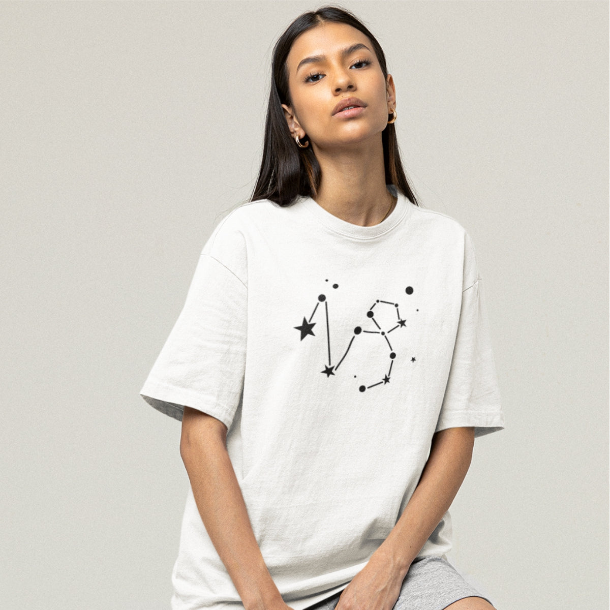 Balts UNISEX T-krekls Zodiaks Mežāzis