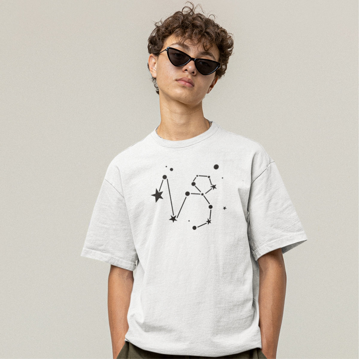 Balts UNISEX T-krekls Zodiaks Mežāzis