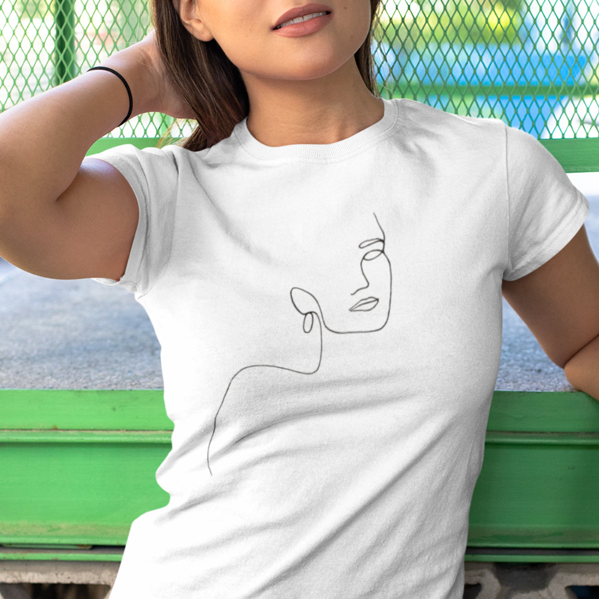 Balts UNISEX T-krekls Meitene