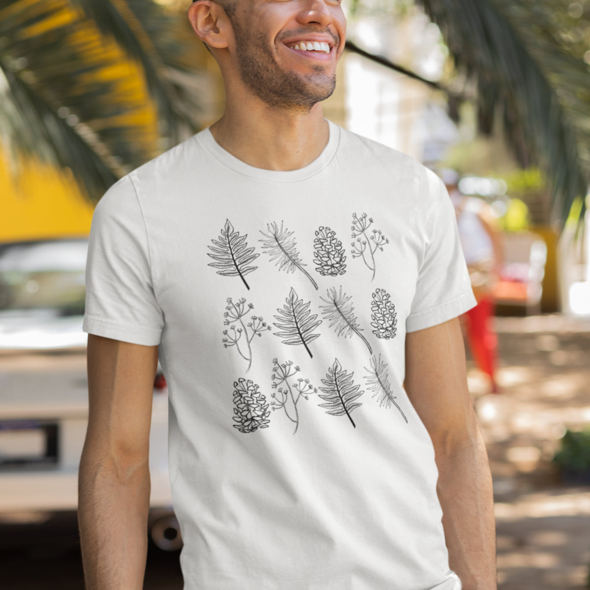 Balts UNISEX T-krekls Dabiskie motīvi