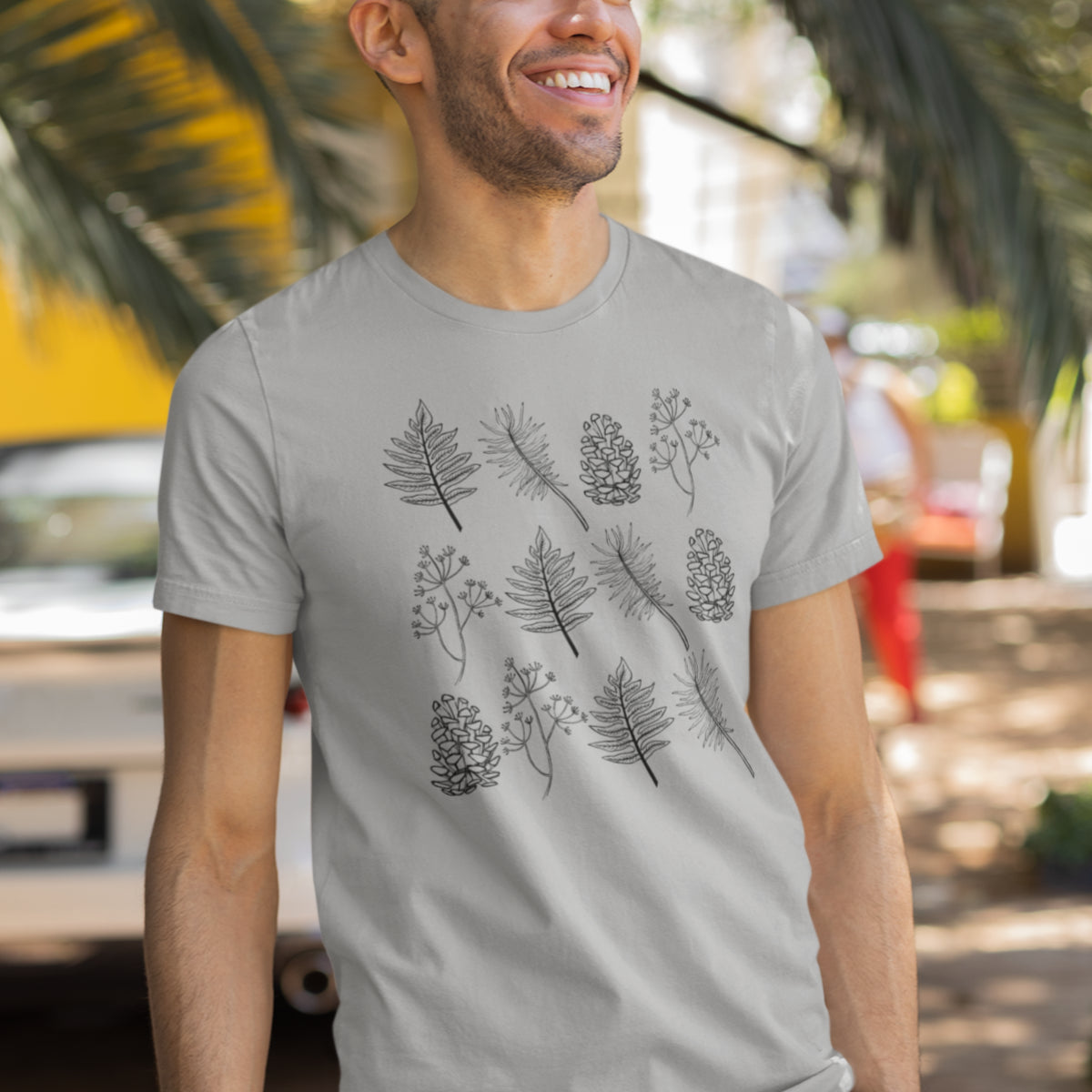 Pelēks melanžs UNISEX T-krekls Dabiskie motīvi